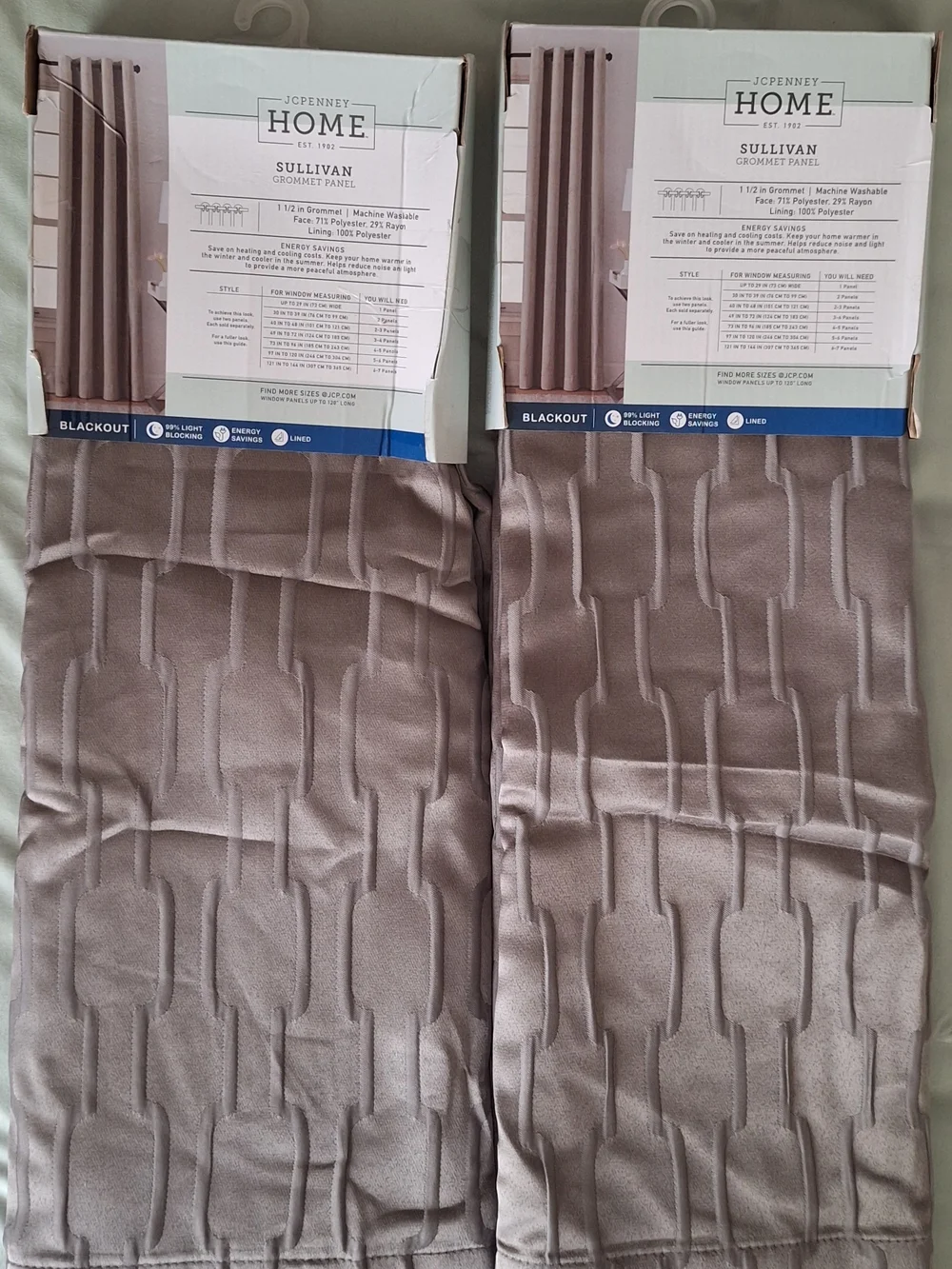 jcpenney Sullivan Textured Grommet Curtain Panels - Taupe